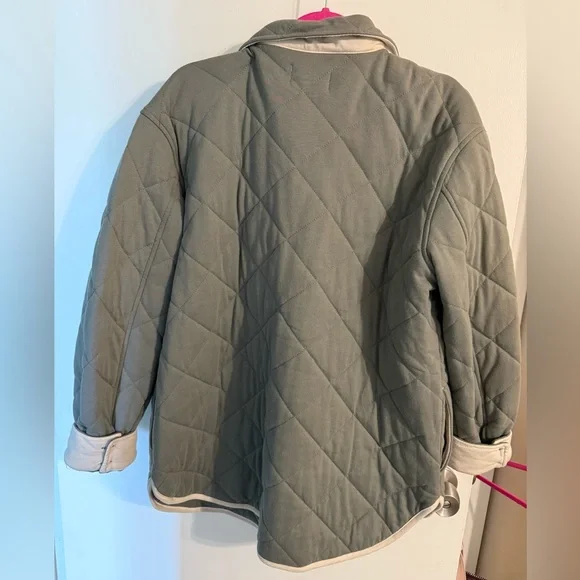 Z Supply Women's Maya Quilted Utility Jacket - Sage Green - Picture 3 of 7